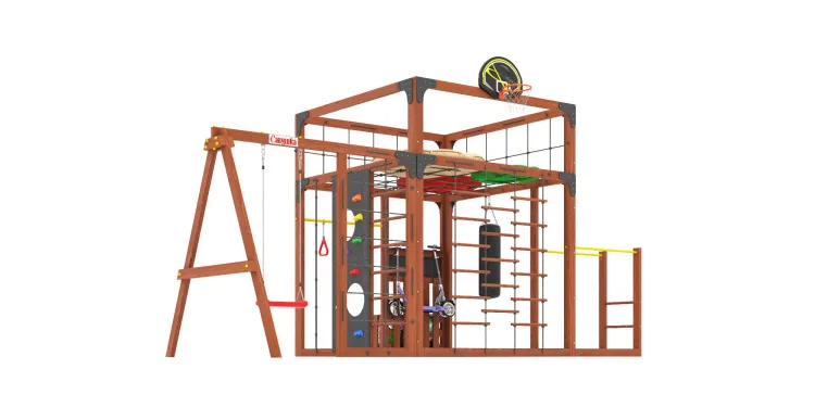 Детская площадка Савушка КУБ-6 (Махагон) с подушками