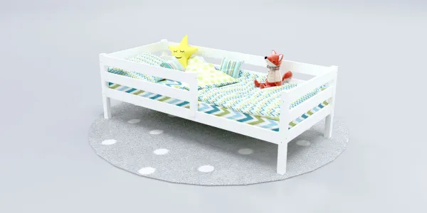 Кровать Савушка-03, 1-ярусная, 70х140, WHITE (белый) Кровать Савушка-03, 1-ярусная, 70х140, WHITE (белый)