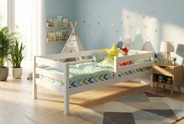 Кровать Савушка-03, 1-ярусная, 70х140, WHITE (белый)