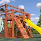 Детская площадка Савушка КУБ-3 (Махагон) с гамаком для йоги