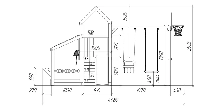 Детская площадка Савушка TooSun (Тусун) 10 (синий)