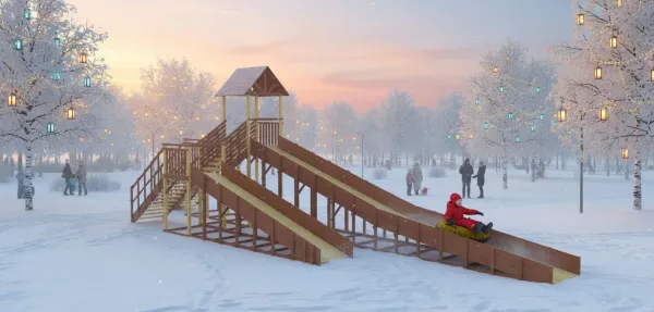 Зимняя горка Савушка Зима 9/4