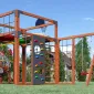 Детская площадка Савушка КУБ-6 (Махагон) с подушками и коконом