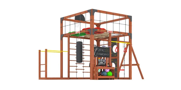 Детская площадка Савушка КУБ-6 (Махагон) с подушками