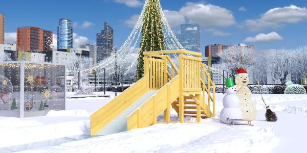 Зимняя горка Савушка Зима Wood 1 Зимняя горка Савушка Зима Wood 1
