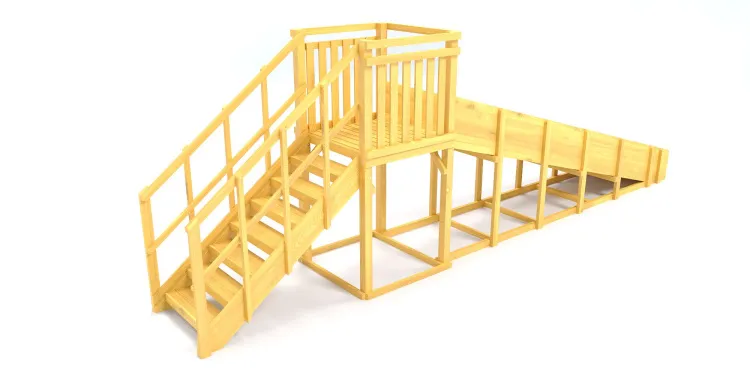 Зимняя горка Савушка Зима Wood 2 (скат 5м)