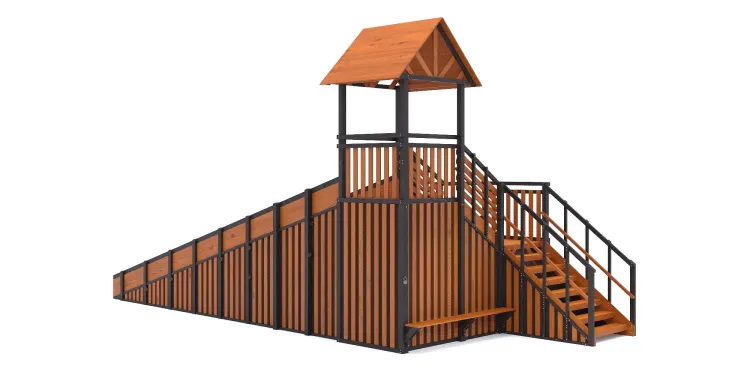 Зимняя горка Савушка Зима 13/1 (Black Edition) с лавочкой