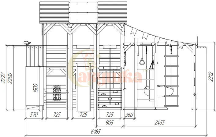 Детская площадка Савушка PlayHouse-4
