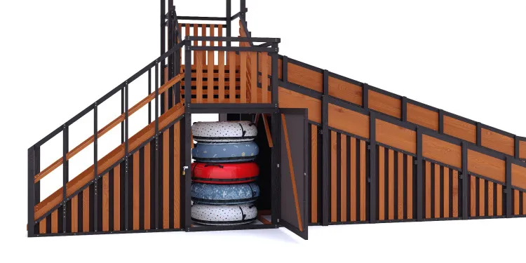 Зимняя горка Савушка Зима 14/1 (Black Edition) с кладовой