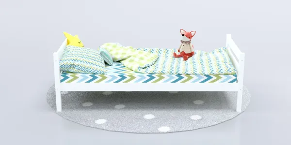 Кровать Савушка-01, 1-ярусная, 90х200, WHITE (белый)