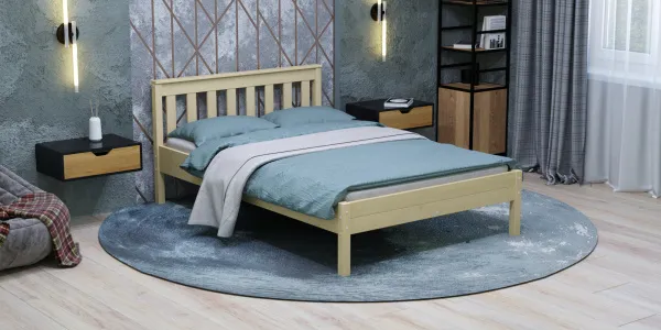 Кровать Савушка-10, 140х200, WOOD (без окрашивания) Кровать Савушка-10, 140х200, WOOD (без окрашивания)