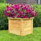 Кашпо для цветов из массива дерева, без окрашивания (500х500х415 мм)