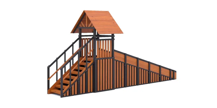 Зимняя горка Савушка Зима 4/2 (Black Edition) с кладовой