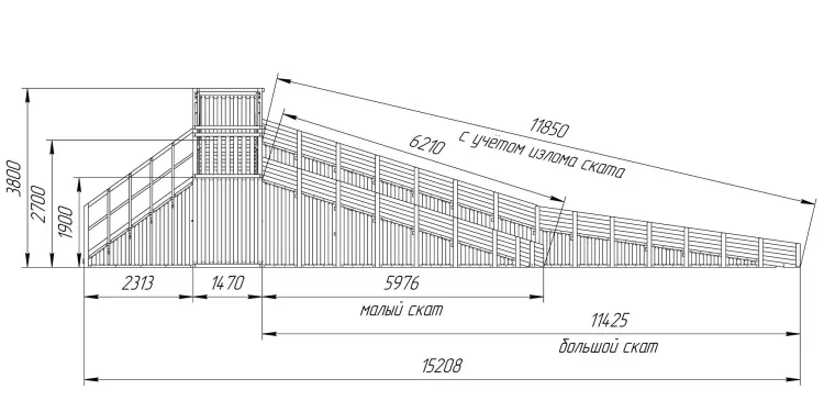 Зимняя горка Савушка Зима 14 с закрытыми фасадами