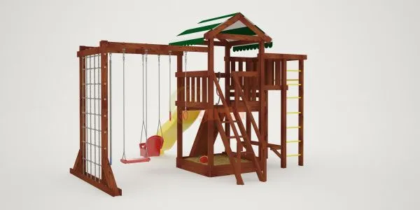 Детская площадка Савушка Мастер 4 (Махагон) 4 сезона