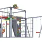 Детская площадка Савушка КУБ-7 (Серый) с качелями Лодочка и коконом
