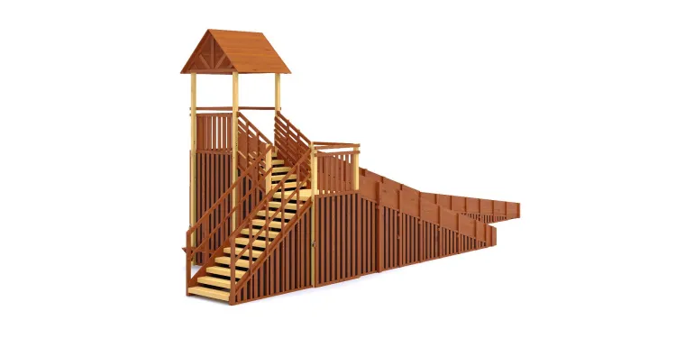 Зимняя горка Савушка Зима 14/1 с закрытыми фасадами и крышей