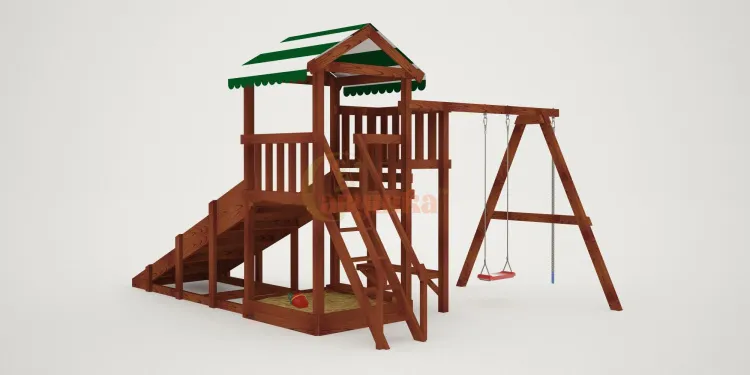 Детская площадка Савушка Мастер 1 (Махагон) 4 сезона