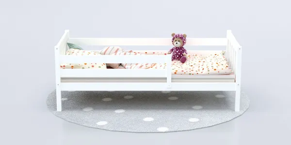 Кровать Савушка-07, 1-ярусная, 90х200, WHITE (белый)