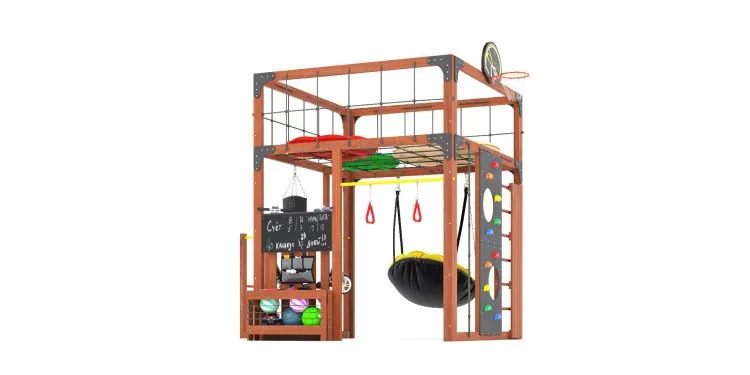 Детская площадка Савушка КУБ-1 (Махагон) с подушками