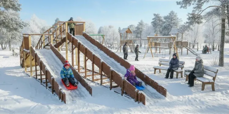 Зимняя горка Савушка Зима 7