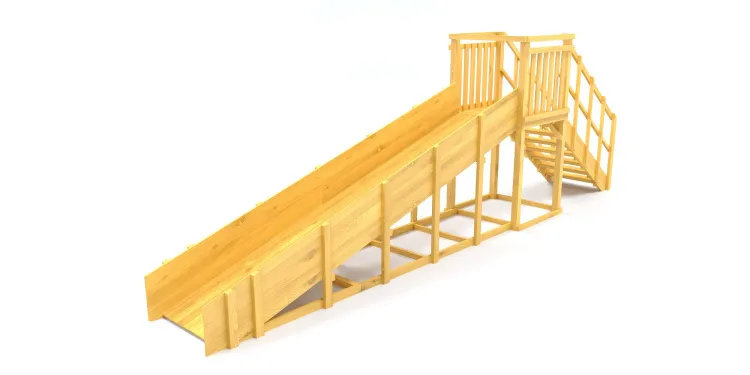 Зимняя горка Савушка Зима Wood 2 (скат 5м)