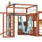 Детская площадка Савушка КУБ-8 (Махагон) с гамаком для йоги