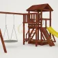 Детская площадка Савушка Мастер 2 с качелями Гнездо 1 метр (Махагон)