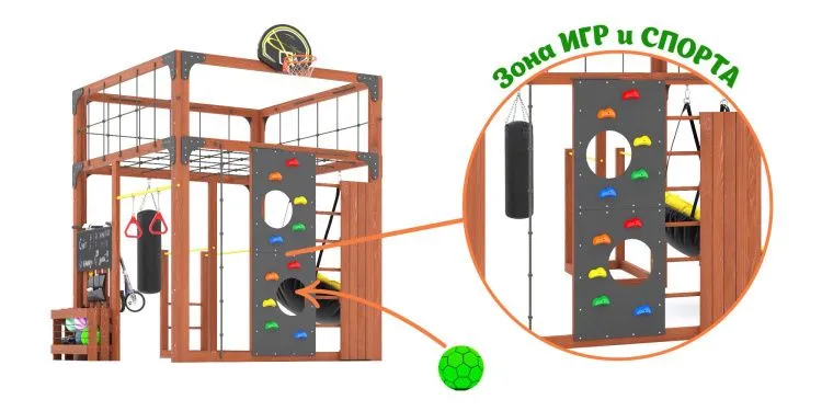 Детская площадка Савушка КУБ-1 (Махагон)