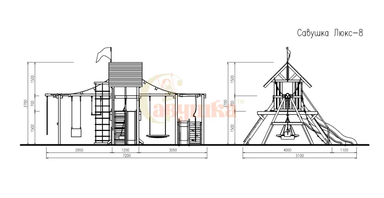 Детская площадка Савушка Люкс 8