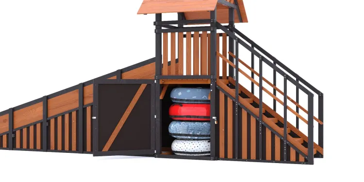 Зимняя горка Савушка Зима 4/2 (Black Edition) с кладовой