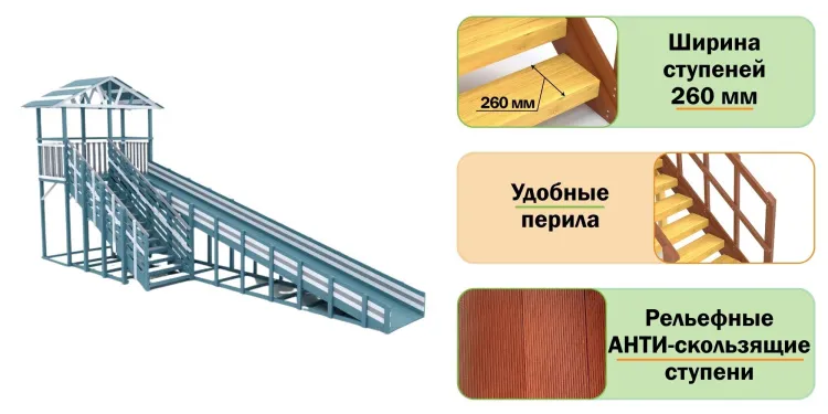 Зимняя горка Савушка Зима 8/1 (Серый Индиго)