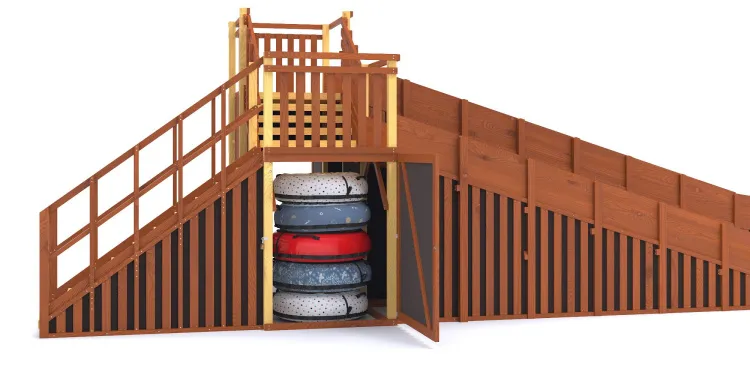 Зимняя горка Савушка Зима 14 с закрытыми фасадами