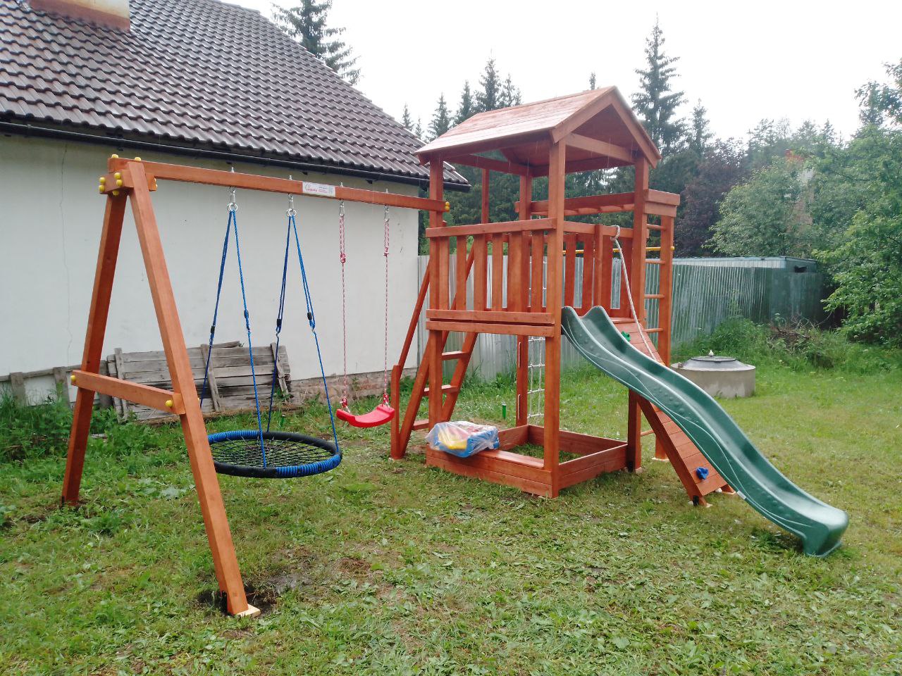 Детская площадка Савушка Мастер 5 (Махагон), п. Марушкинское