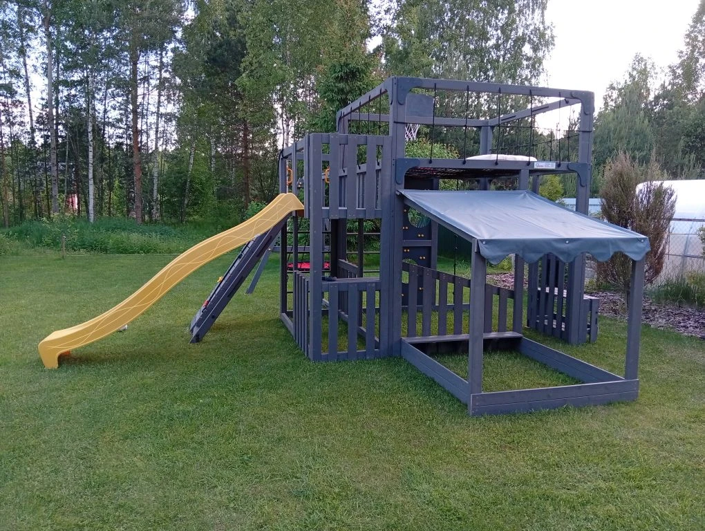 Детская площадка Савушка КУБ-5 (Серый) с подушками в МО