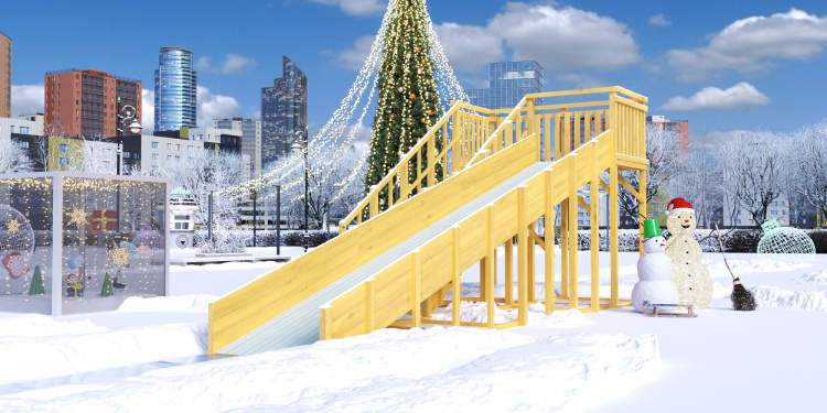 Зимняя горка Савушка Зима Wood 6 Зимняя горка Савушка Зима Wood 6