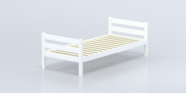 Кровать Савушка-01, 1-ярусная, 90х200, WHITE (белый)