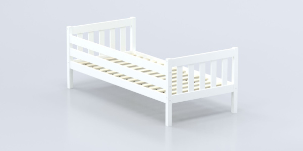 Кровать Савушка-06, 1-ярусная, 90х200, WHITE (белый)