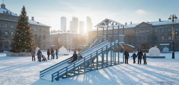 Зимняя горка Савушка Зима 8/1 (Серый Индиго)