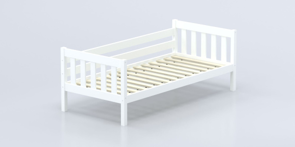 Кровать Савушка-07, 1-ярусная, 90х200, WHITE (белый)