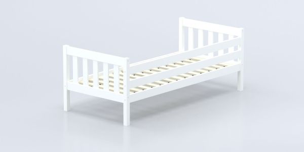 Кровать Савушка-06, 1-ярусная, 90х200, WHITE (белый)