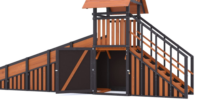 Зимняя горка Савушка Зима 4/2 (Black Edition) с кладовой