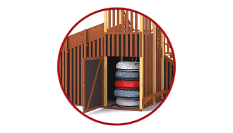 Встроенное хранилище зимнего инвентаря