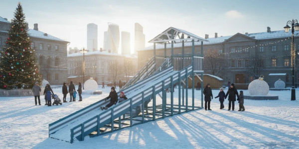 Зимняя горка Савушка Зима 8/1 (Серый Индиго)