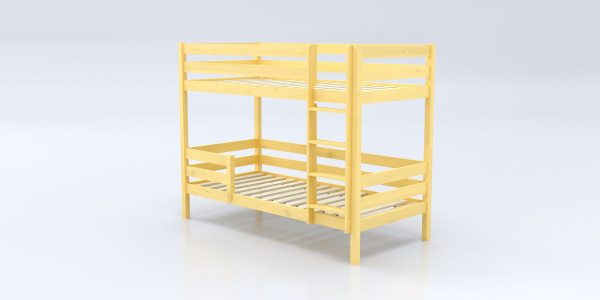 Кровать Савушка-01, 2-ярусная, 80х160, WOOD (без окрашивания)