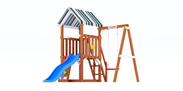 Детская площадка Савушка Тусун 15 с синей горкой