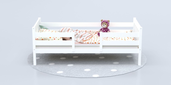 Кровать Савушка-08, 1-ярусная, 90х200, WHITE (белый)