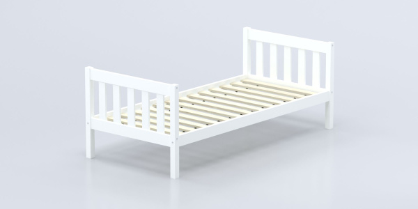 Кровать Савушка-05, 1-ярусная, 90х200, WHITE (белый)