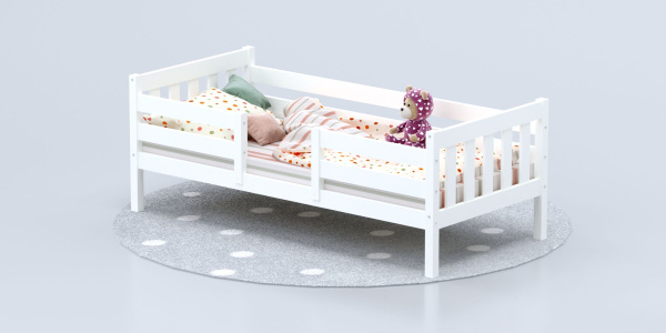 Кровать Савушка-08, 1-ярусная, 90х200, WHITE (белый)