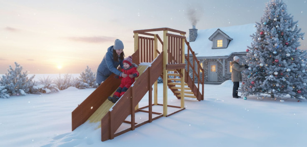 Зимняя горка Савушка Зима 2 (скат 3м)